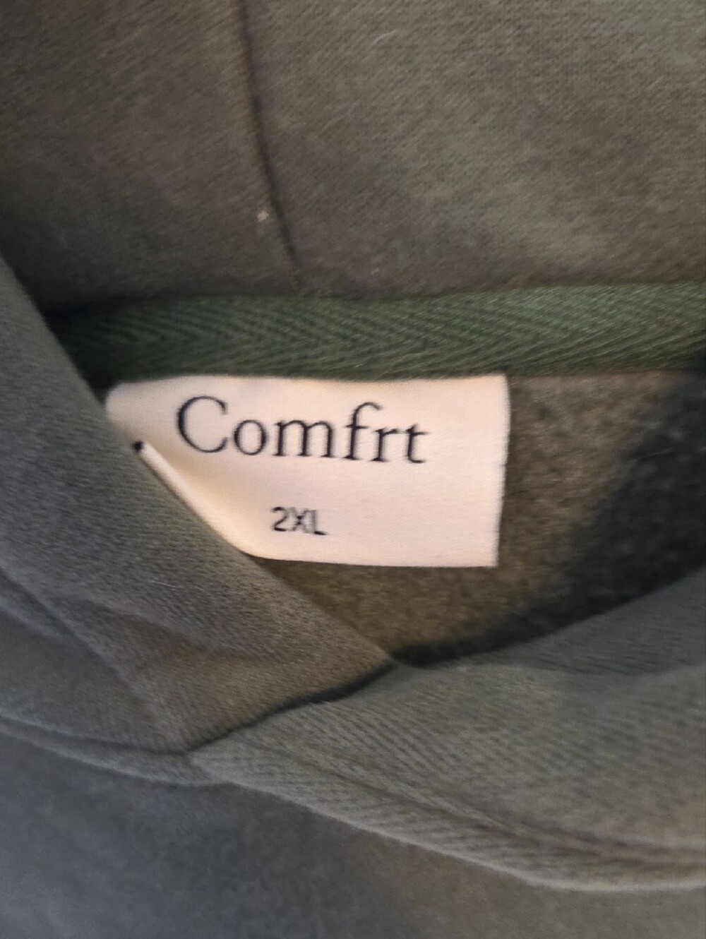 Green Comfrt Hooded Sweatshirt - Olive Green - Picture 4 of 5